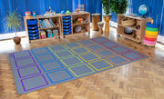 Essentials Rainbow Squares Carpet