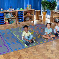 Essentials Rainbow Squares Carpet