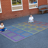 Essentials Rainbow Squares Carpet