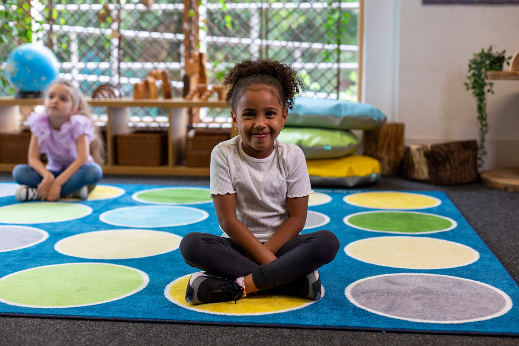 Lake Circles Rectangular Placement Carpet